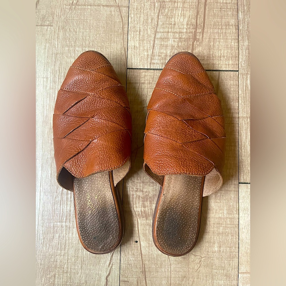 Seychelles Women's Tan Leather Slip-On Shoes Size US 7